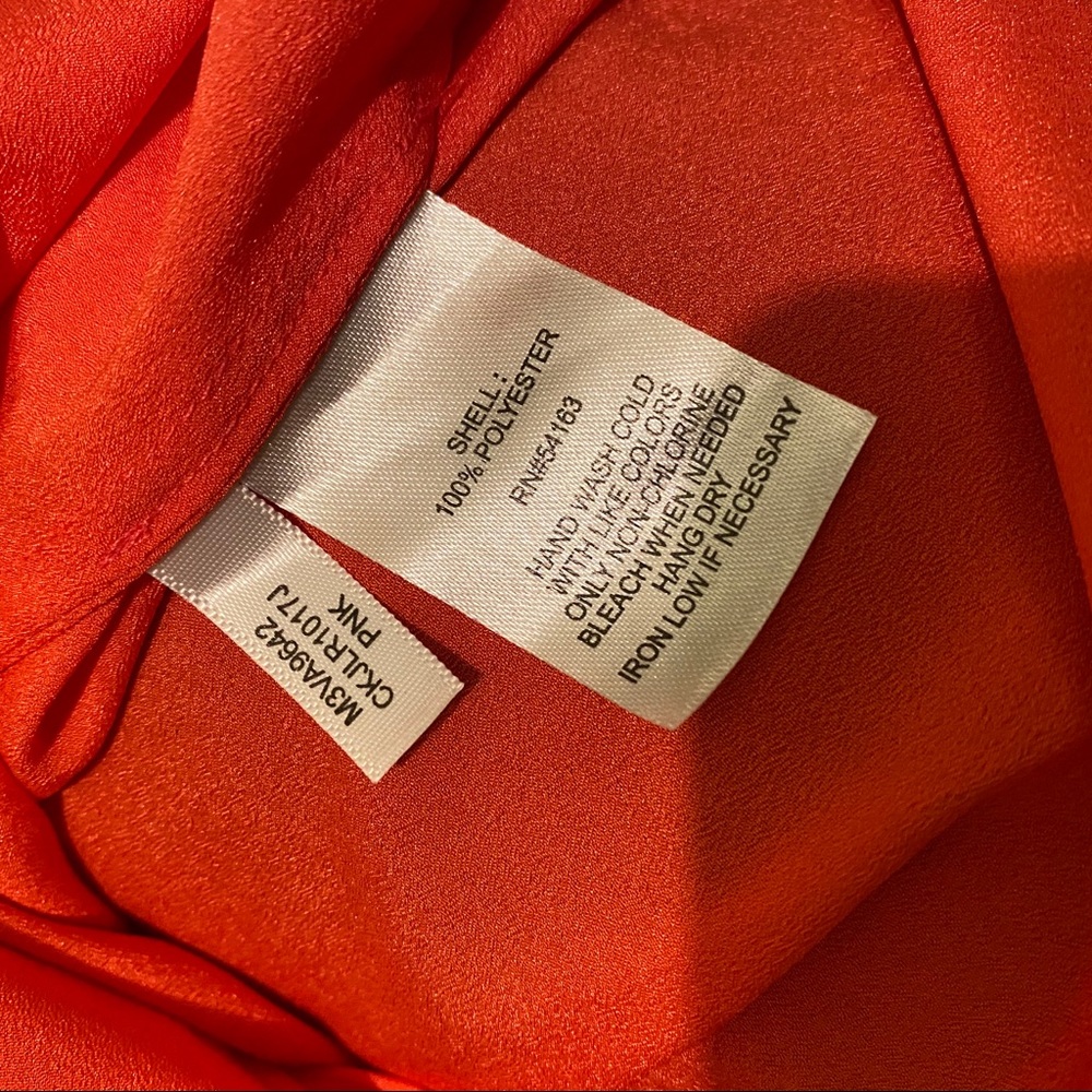 NWOT Peach Calvin Klein Blouse - Picture 6 of 8